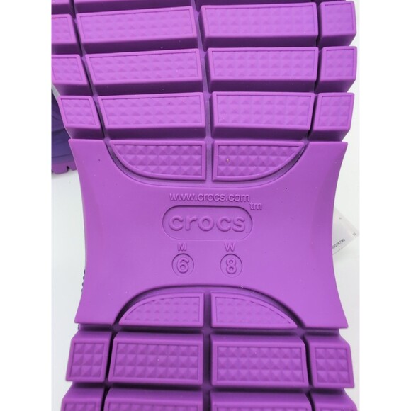 Crocs Classic Mega Crush Sandal Clog Neon Purple 207989-518 Siz M6/W8 NWT - Picture 14 of 14